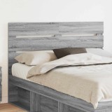 vidaXL Tăblie cap cu headboard Gri Sonoma 140 cm Lemn compozit 887542