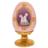 Cumpara ieftin Decoratiune Ou din rasina Pink Bunny Couple
