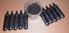 500 BILE DIN OTEL METAL 6 MM AIRSOFT + 10 CAPSULE UMAREX ( CITITI CU ATENTIE ) foto