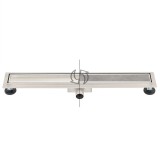 Canal Scurgere Dus Linea Leziter, Otel Inoxidabil, Faianță Aplicabilă, Ieșire 40mm, Rezistent Acizi/Alcali, 304x70mm