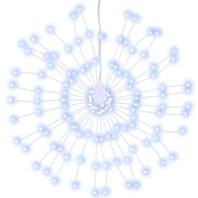 Lumina stelara de Craciun 140 LED-uri alb rece 17 cm foto