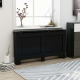 VidaXL Mască pentru calorifer, negru, 152 x 19 x 81,5 cm, MDF