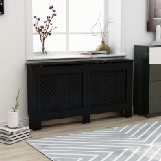 vidaXL Mască pentru calorifer, negru, 152 x 19 x 81,5 cm, MDF 288195