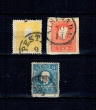 Austria 1859 - Mi.No.10,13,15 stampilate