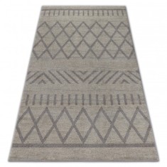 Covor Soft 8034 etnic Boho crem si maro deschis, 120x170 cm