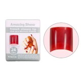 Cumpara ieftin Bordo - v&acirc;rf clasic French, tipsuri pentru manichiura French, 24buc, AMAZING SHINE