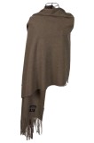 Fular dama uni 24, 180x70cm, maro deschis, Marime universala