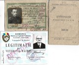 A4621N Acte ofițer rom&acirc;n invalid de război din campania 1941, Regimentul 3 Grăniceri Ion Vodă cel Cumplit, lot de 3 documente