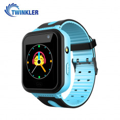 Ceas Smartwatch Pentru Copii Twinkler TKY-S7 cu Functie Telefon, Localizare GPS, Camera, Lanterna, SOS, IP54, Joc Matematic - Albastru, Cartela SIM Ca foto