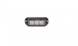 Stroboscop Auto 3 LED Galben Portocaliu 12V 24V Universal E9 EMC CE IP67 9 Moduri Flash