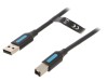 Cablu USB 2.0 A-B 1m negru, Vention