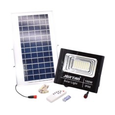 Proiector LED 100W Alb Rece Panou Solar Telecomanda IP66 JTBJ100WTZ foto