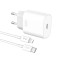 Incarcator retea XO L91, USB-C, Power Delivery 25W, Cablu USB-C/Lightning 1m inclus, Alb