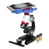Microscop pentru Copii 6+, Set Educational cu Accesorii, Zoom 100x&ndash;1200x, Suport Telefon, 6-8 ani, Unisex
