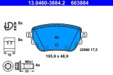 ATE 13.0460-3884.2 set placute frana,frana disc