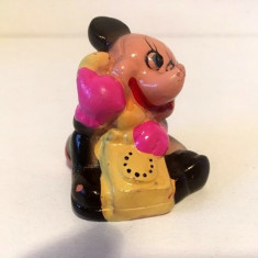 * Ascutitoare veche ceramica Mikey Mouse la telefon, 4.5x4cm, colectie, anii '80