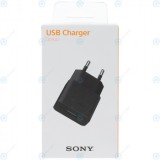 &Icirc;ncărcător de voiaj Sony QuickCharge 1500mAh incl. Cablu de date USB negru (EU-Blister) UCH20