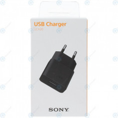Încărcător de voiaj Sony QuickCharge 1500mAh incl. Cablu de date USB negru (EU-Blister) UCH20