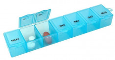 Organizator Cutie pentru Medicamente cu 7 Compartimente, 16 cm foto