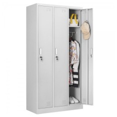 Vestiar metalic Premium 3 usi 900x450x1800 mm (LxlxH), neasamblat, Extra Plus