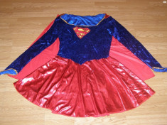 costum carnaval serbare superman supergirl pentru adulti marime L-XL foto