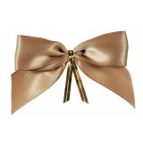 Set 12 ornamente brad Craciun Fundite satin auriu cm 8,5 x 6,5 H