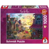 Puzzle 1000 piese, Rose Cat Khan - Posta dragonilor, Schimdt