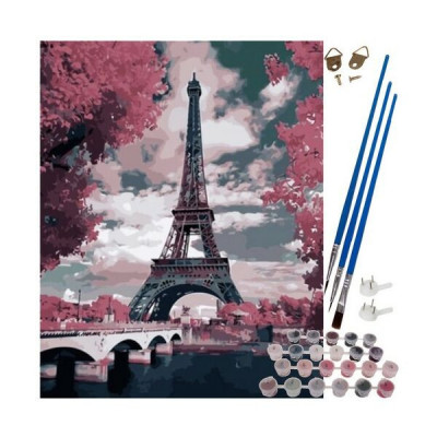 Pictor de numere - 40 x 50 cm - Turnul Eiffel foto