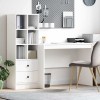 VidaXL Birou cu spațiu de depozitare 2 pcs Alb 100 x 50 x 76 cm 3337369