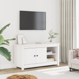 vidaXL Comodă TV, alb, 103x36,5x52 cm, lemn masiv de pin