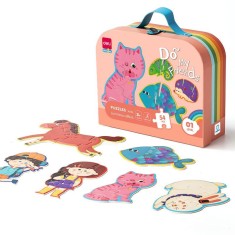 PUZZLE GEANTA CADOU 54 PIESE EFECT LUMINOS FRIENDS 3+ DELI foto