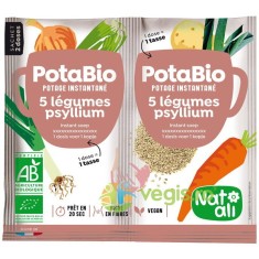 Supa Instant cu 5 Legume si Psyllium Ecologica/Bio 2x8.5g