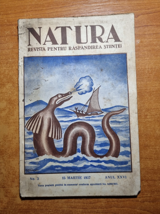 natura 15 martie 1937-banatul muntos,stiinta si razboiul