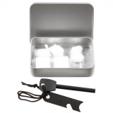 Amnar set de aprins focul in cutie metalica MFH