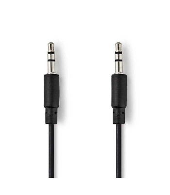 Cablu audio stereo Jack 3.5 mm tata - 3.5 mm tata 1m spiralat negru foto