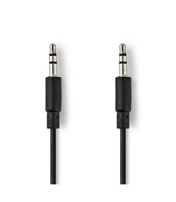 Cablu audio stereo Jack 3.5 mm tata - 3.5 mm tata 1m spiralat negru