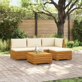 vidaXL Set de canapele de exterior 5 Bucată Maro Lemn Solid de Acacia 3403081