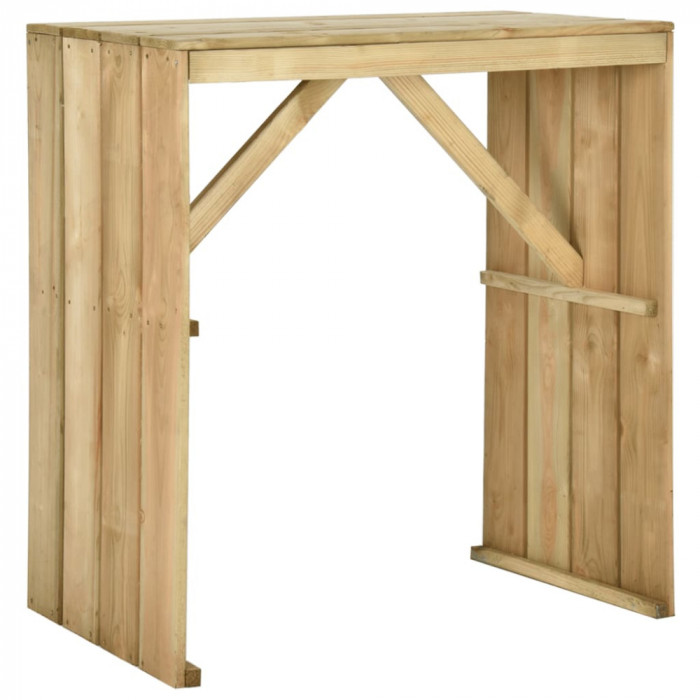 Masa de bar, 100x60x110 cm, lemn de pin tratat