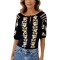 Bluza tip ie dama R24, negru/portocaliu , marimea L