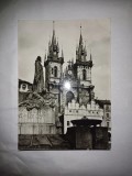 CY Ilustrata PRAGA Cehoslovacia &quot;Piata Veche&quot; circulata 1963 / mare: 15 x 21 cm, Fotografie