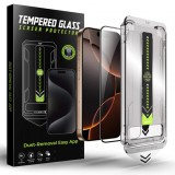 Folie de protectie Ecran Techsuit TitanGlass pentru Apple iPhone 14 Plus / 13 Pro Max, Sticla Securizata, Full Glue, Neagra