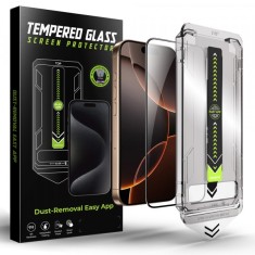 Folie de protectie Ecran Techsuit TitanGlass pentru Apple iPhone 11 / XR, Sticla Securizata, Full Glue, Neagra