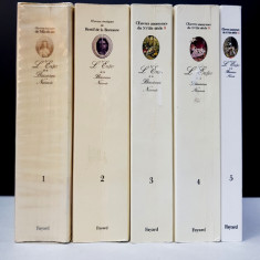 L 'ENFER DE LA BIBLIOTHEQUE NATIONALE , OEUVRES EROTIQUES de MIRABEAU , RESTIF DE LA BRETONNE , ANONYMES , VOLUMELE I - V , 1984 - 1986
