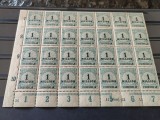 Bloc Germania 24 buc, valoare 1 milion marci, nestampilat, , Reich, 1923, colt de coala