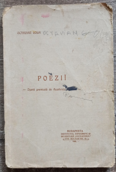 Poezii - Octavian Goga// 1906, prima editie, rarisima