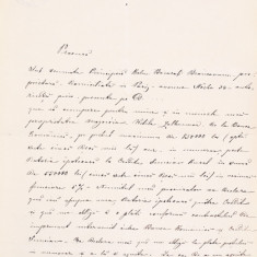 Semnatura (autograf) Vasile Alecsandri pe procura Ralu Basarab Brâncoveanu 1889