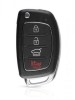 Carcasa cheie Topautochei&reg; pentru Hyundai HB20 SANTA FE IX35 IX45 Accent I40 Solaris 4 butoane, Fara Brand