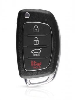 Carcasa cheie Topautochei&amp;reg; pentru Hyundai HB20 SANTA FE IX35 IX45 Accent I40 Solaris 4 butoane foto