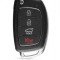 Carcasa cheie Topautochei&reg; pentru Hyundai HB20 SANTA FE IX35 IX45 Accent I40 Solaris 4 butoane