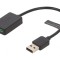 Card extensie PC audio negru cu 2 Jack 3.5mm și USB A